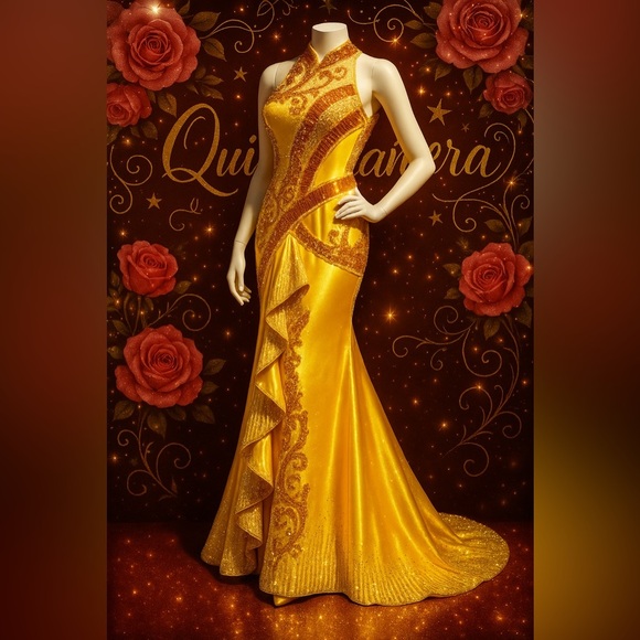 Couture NG Fashion,STUNNING!|
Yellow/Gold Sequins,Excellent Condition ,Size 6 - Picture 6 of 15